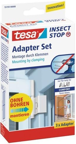 tesa Insect Stop Door Adapter ALU COMFORT, For Mounting the tesa Insect Stop ALU COMFORT Screens, Without Drilling
