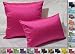 Creative 12"x18" Solid Faux Silk Decorative Throw Pillow With Zipper - Hot Pink