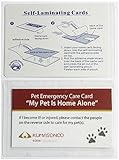Pet Emergency Care Cards with Laminating Pouches (Pack of 2)