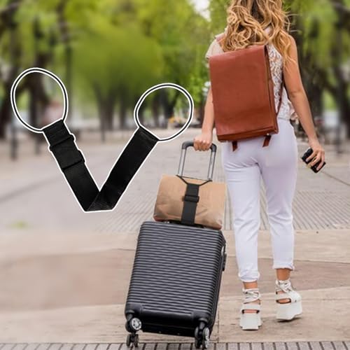 Image of 2 Pack Elastic Fastening Belt for Luggage, 2025 Luggage Straps, Travel Belt for Suitcase Handle Handbag Backpack Spinner Carry on Travel Airport