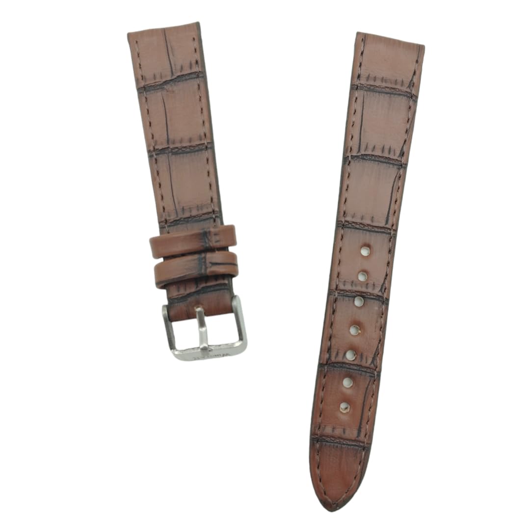 NXZ Brown Genuine Leather 18mm Strap For Men, Leather Band Hook And Loop Clasp Strap For Watches (Brown, 18 MM) (B0CM42XBB7) Amazon Price History, Amazon Price Tracker