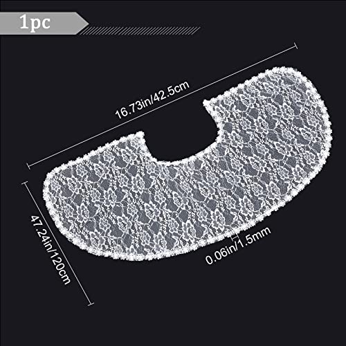 CRASPIRE Lace Wedding Shawl Wrap White Women Evening Cape Flower Lace Bridal Shoulder Covers for Dress Prom Party Costume Weddings Bridal Bridesmaids2