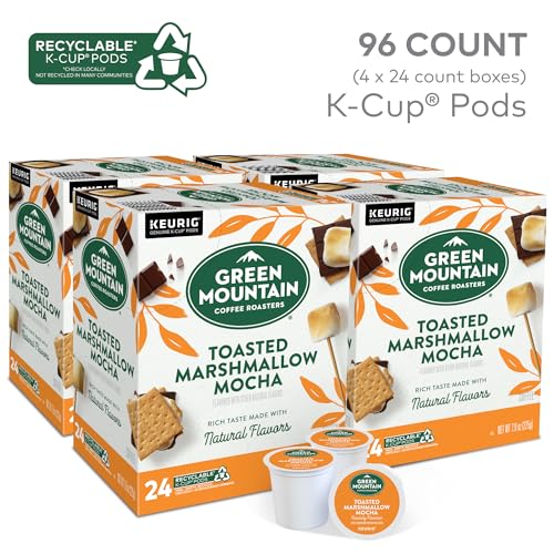 Image of Green Mountain Coffee Roasters Toasted Marshmallow Mocha Keurig Single-Serve K-Cup Pods, Light Roast Coffee, 96 Count (4 Packs of 24)