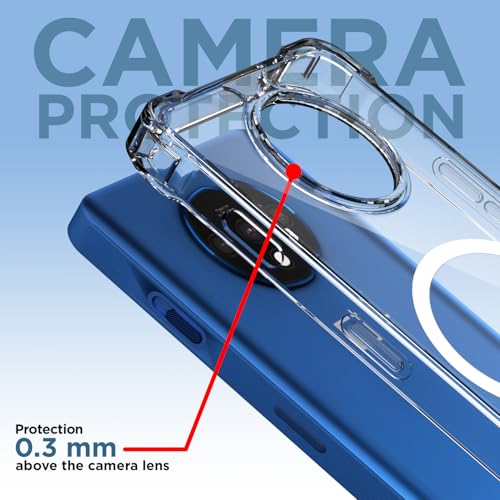 Image of Pikkme Back Cover for OnePlus 7T Mag-Safe Shockproof PC + TPU Protective Case Magnetic Support Bumper Case (Transparent Mag-Safe)