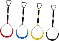 Vista 6 de Sosoport Anillos de fitness para niños, kits de anillos combinados de suspensión para niños, juego de anillos de entrenamiento de fuerza, anillo