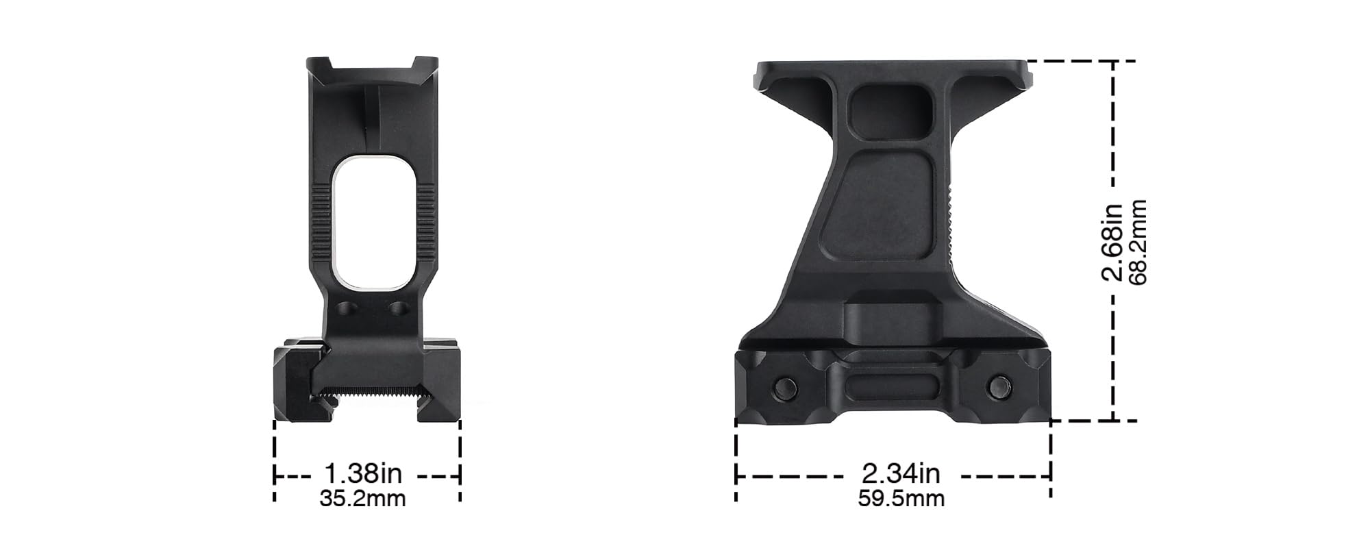 Tactique Red Dot Riser Mount Scope Base 20mm Picatinny Rail pour Vision Nocturne T1 T2 Viseur Optique Noir