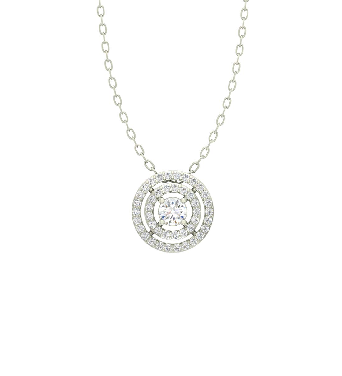 CLARA 925 Sterling Silver Rhodium Plated Halo Pendant Necklace with Chain Gift for Women and Girls (B084GBD391) Amazon Price History, Amazon Price Tracker