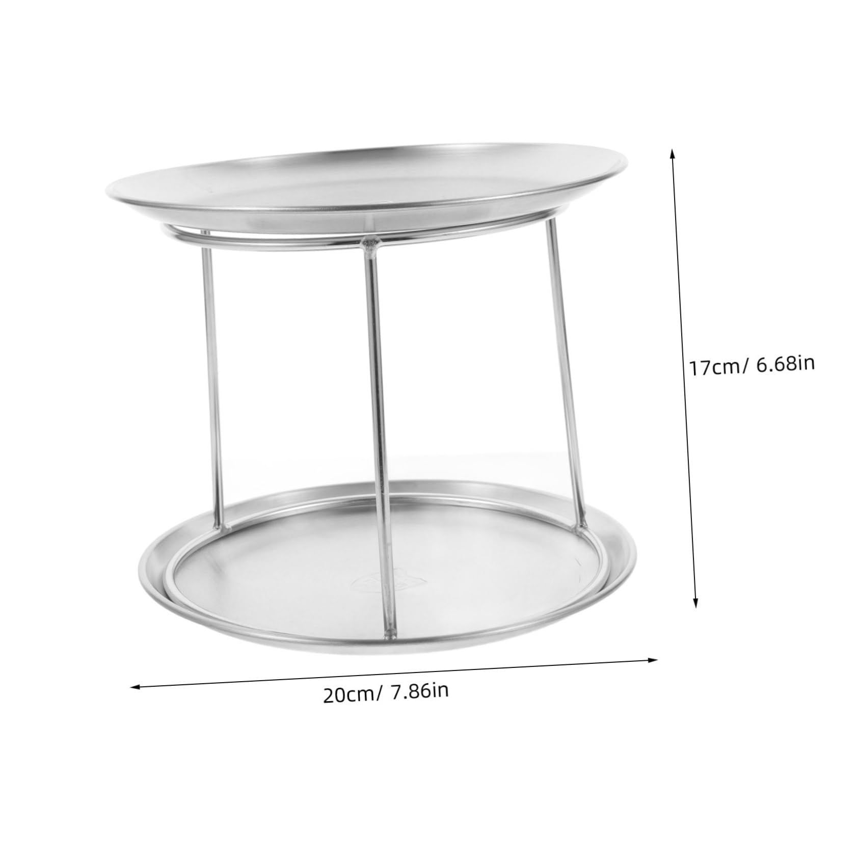 Espositore per Piatti Frutti di Mare in Acciaio Inossidabile Doppio Strato Funzione Decorativa di Stoccaggio, per Uso Quotidiano e Feste