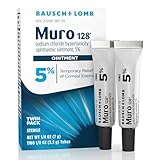 Muro 128 Ointment, Temporary Relief of Corneal Edema, Eye Care, Sodium Chloride Hypertonicity Ophthalmic 5% Ointment , 0.25 Oz (Pack of 2)