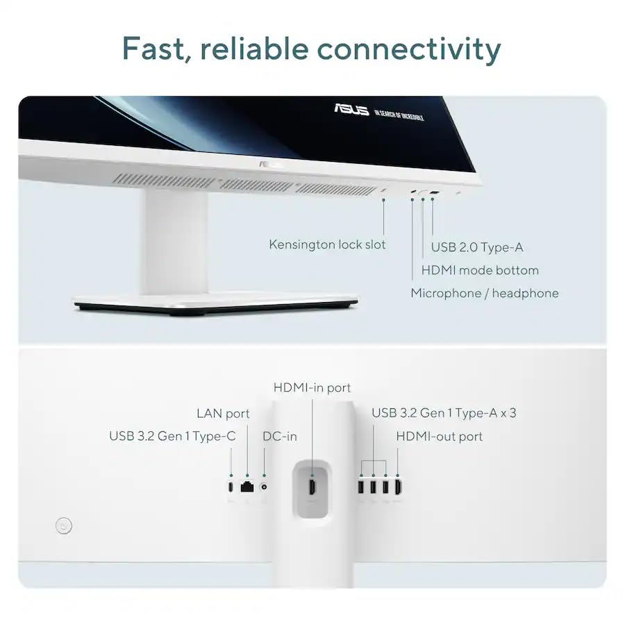 Image of ASUS All in One Desktop Computer for Business, AMD Ryzen AI 7 350(50 Tops NPU), 64 GB 5600MHz DDR5, 1 TB SSD, AMD Radeon 860M, 27 inch FHD Touchscreen, Wi-Fi 6, Copilot+ PC, Windows 11 Pro, W /Accessories