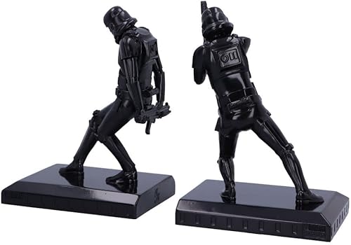 Miniatura 5 de Nemesis Now Shadow Stormtrooper - Figuras de sujetalibros de 7.3 in, resina, negro, mercancía original de Stormtrooper, dos figuras de Stormtrooper