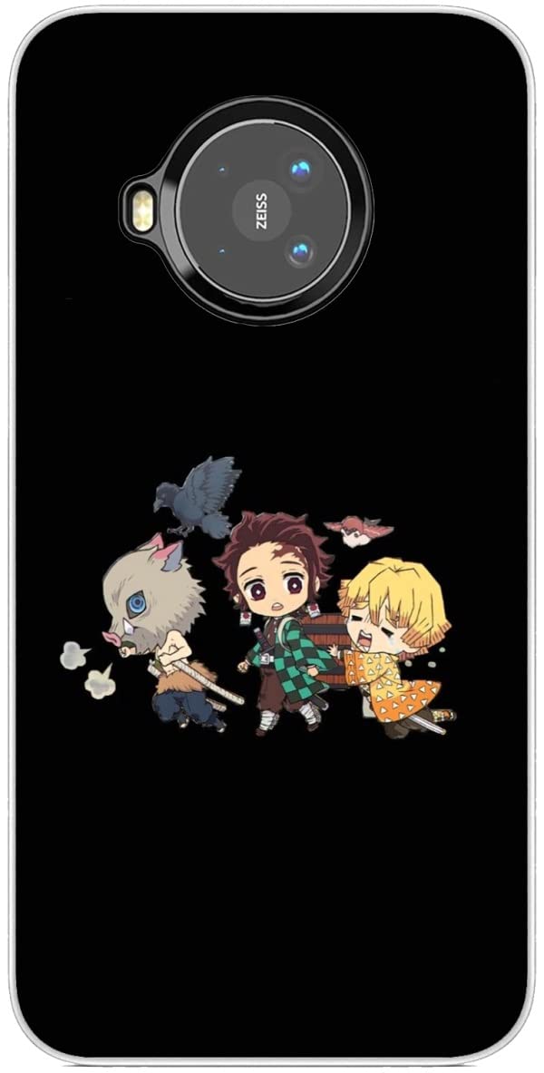 yungluner Compatible with Nokia 8.3 5G, Nokia 8.3 | Nokia 8V 5G | Nokia 8V Sla'yer Tanjiro Zenitsu De'mon 238 Case Compact Shell Black Soft Thin TPU Crystal Printing Case Clear