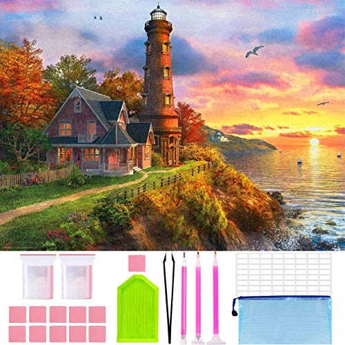 HEBANG DIY Diamant Peinture, 5D DIY Diamant Complet, Point De Croix Broderie Diamant Peinture Kits pour Adultes Strass, Arts Craft pour la Décoration Murale à la Maison 30 x 40 cm Cover