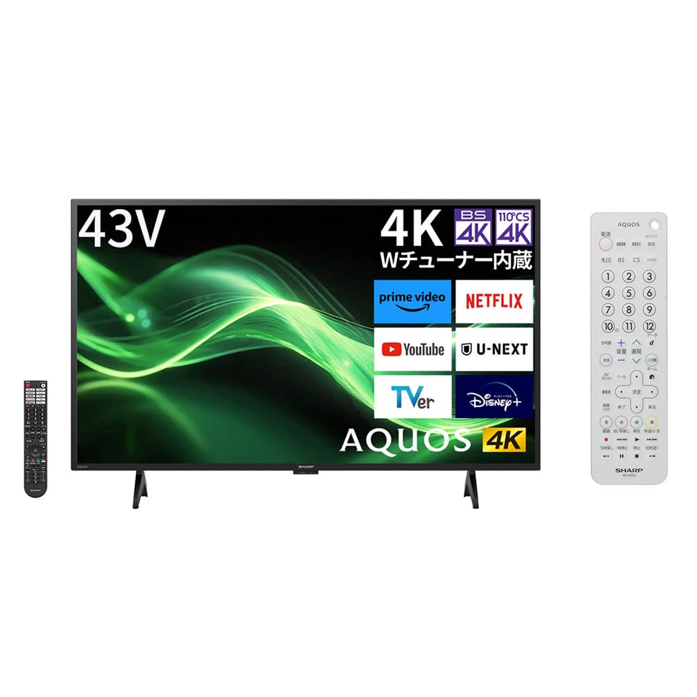 Amazon | 【セット買い】 シャープ 43V型 4K 液晶 テレビ AQUOS 4T