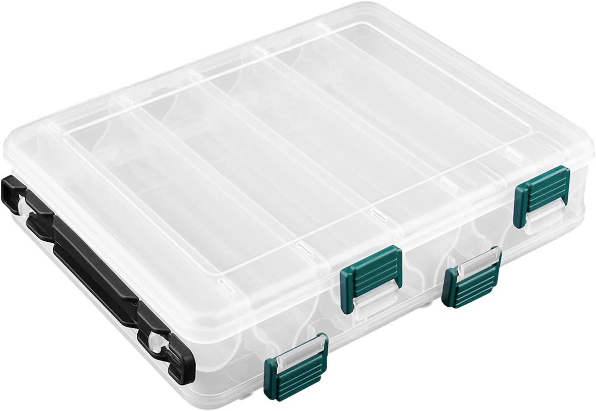 OhhGo Fishing Tackle Boxes Plastic TwoSided 12