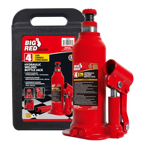 Torin T90413 Big Red Hydraulic Bottle Jack with Carrying Case, 4 Ton (8,000 lb) Capacity