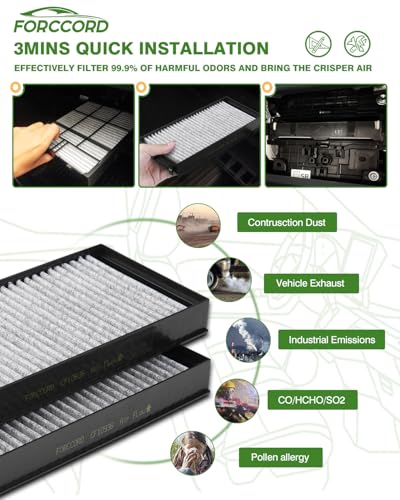 Image of 2-Pack Cabin Air Filters for 2007-2019 BMW X5, 2008-2019 BMW X6 | Replace#CF10936, CUK 2941-2, 64316945586, Cabin Filter Replacement Passenger Compartment Air Filters Car Accessories