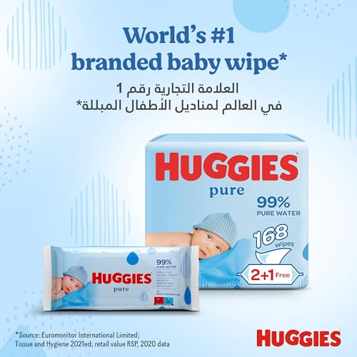 Huggies Pure Baby Wipes, 56 Stück – Ansicht 6