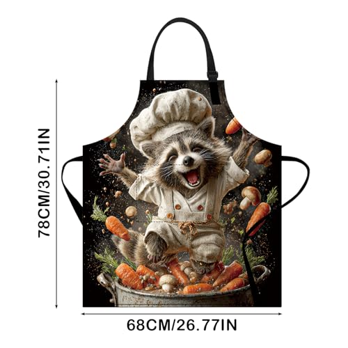 Image of Nuxovilar Cute Apron with Pockets, 26.77 * 30.7 Inches, Versatile for Meal Prep, Baking, Holiday Cooking