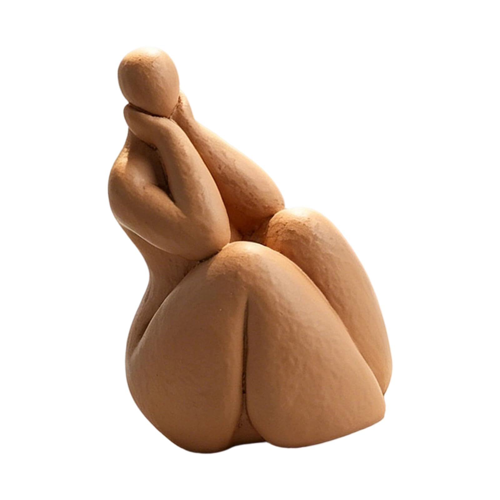 APGLSXY Japanese Themed Resin Sitting Statue 7cm Depth Present Day Decor Artistic Item Abstract Figurine