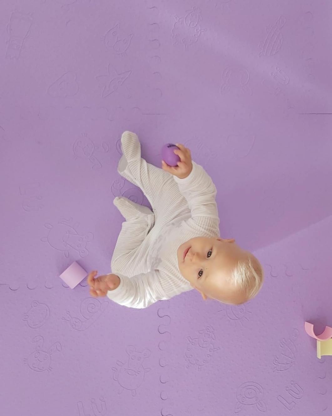 LuBabymats Foam (EVA), bardzo miękka podłoga dla dzieci, Lilac