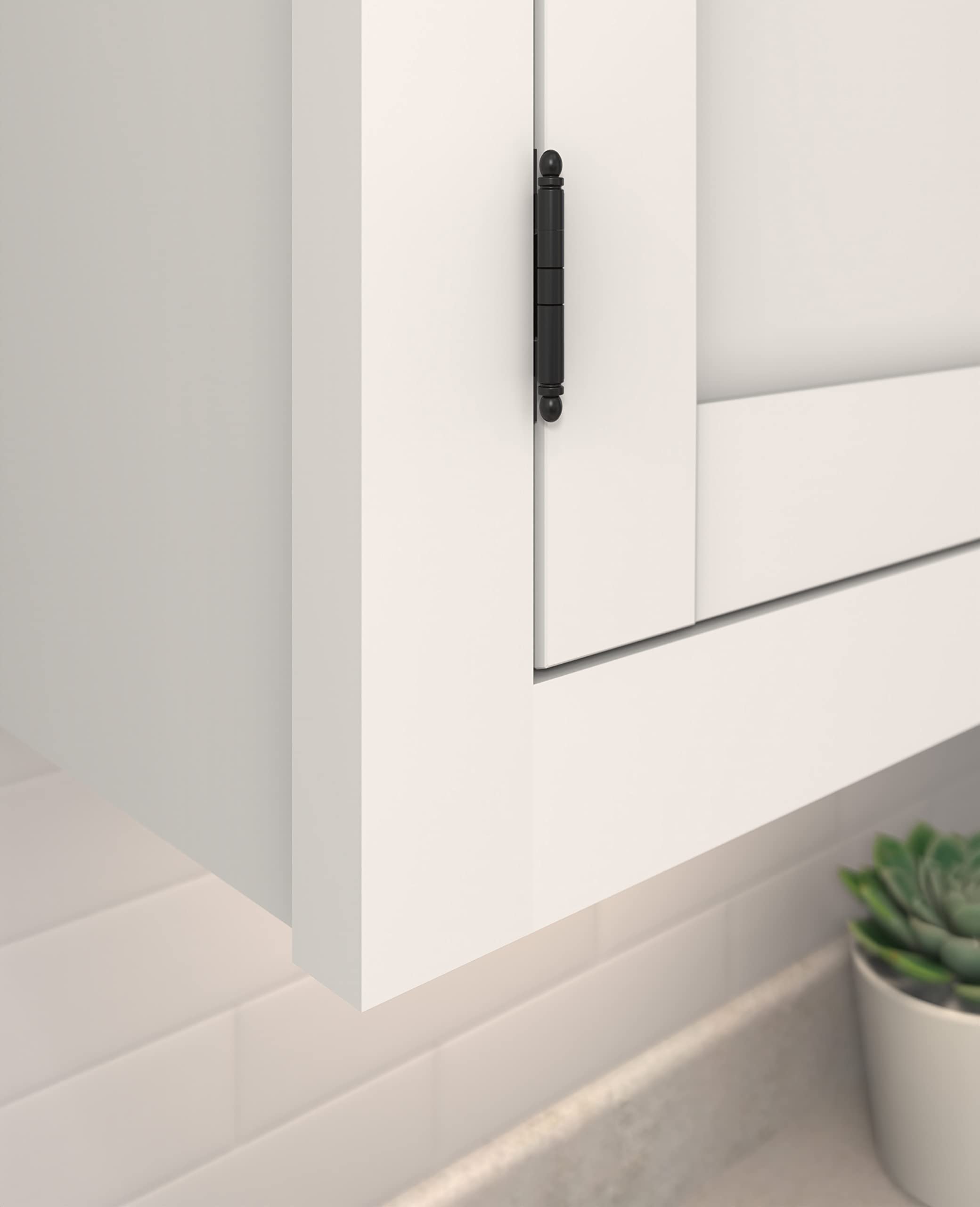 Amerock Matte Black Cabinet Hinges - FREE SHIPPING -2 Amerock Matte Black Cabinet Hinges - FREE SHIPPING -2
