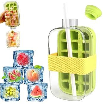 2-in-1 Ice Cube Maker Water Bottle 500ml – Leak-Proof, BPA-Free, Freezer-Safe with Lid, Straw & Ice Bin – Portable Summer Cooling Water Bottle with Ice Tray : Amazon.in: Home & Kitchen