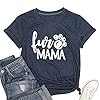 Womens-Dog-Mom-T-Shirt-Dog-Mama-Gifts-Cute-Letter-Print-Tee-Mothers-Day-Tshirt-Funny-Graphic-Short-Sleeve-Top Mama Shirt for Women Dog Mom Shirt Funny Dog Paw Graphic Tee Dog Lovers Shirt Casual Short Sleeve Tops
