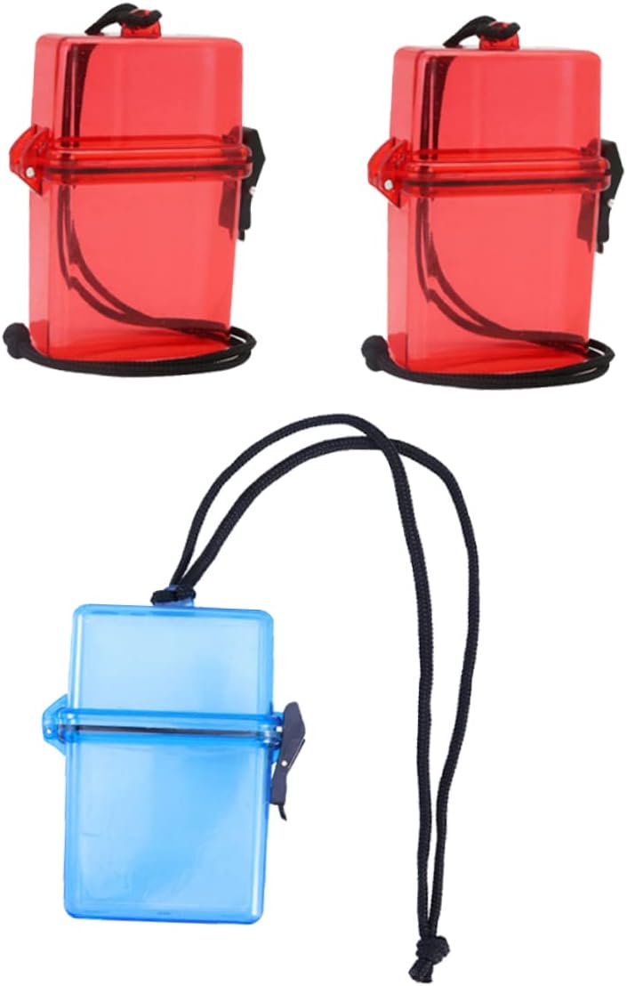 3pcs Plastic Boxes for Medicine Cigarettes Earphones Floating Watertight Cases for Outdoor Activities Hiking and Swimming Selection