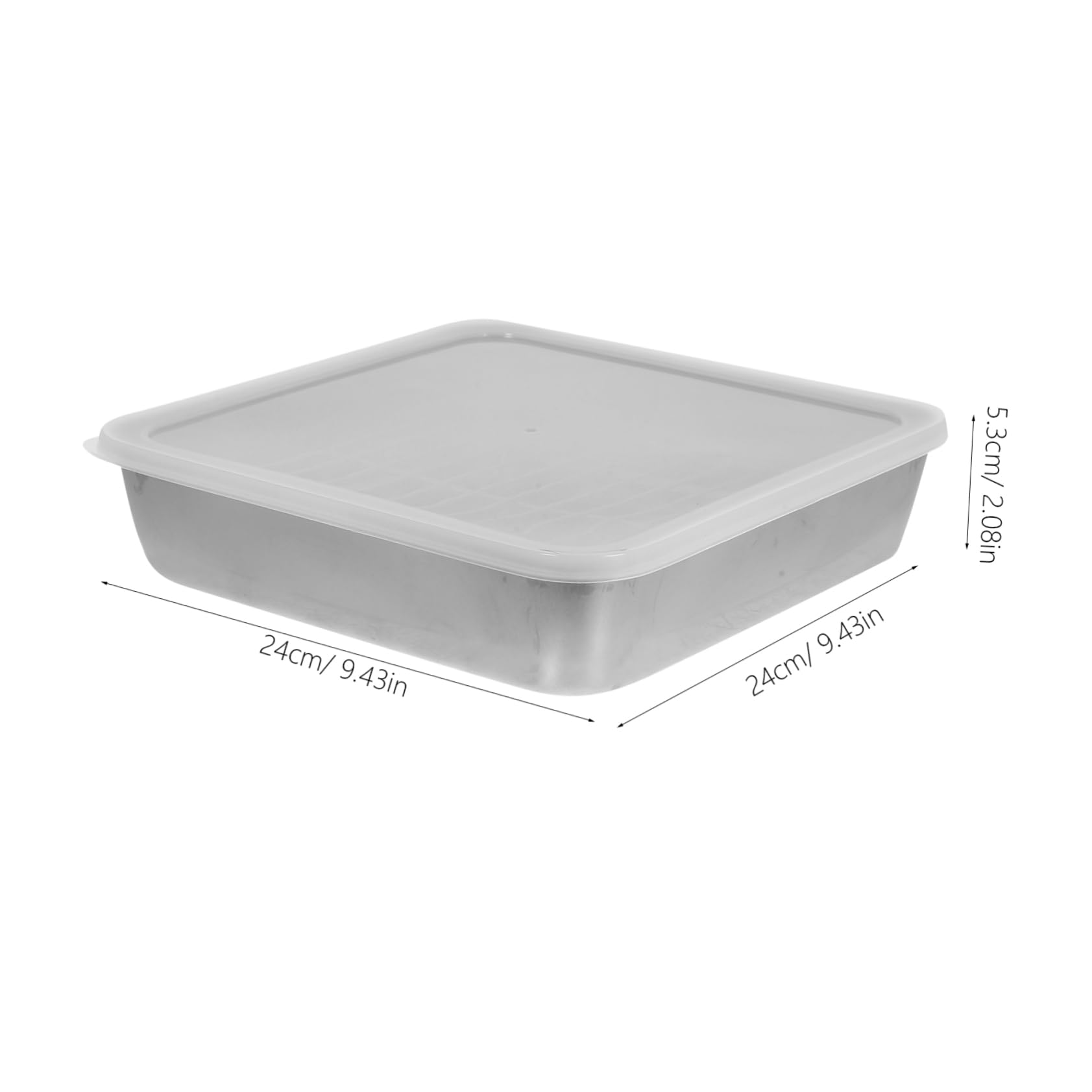 HOLIDYOYO 1 Set Stainless Steel Roasting Tray with Rack Lid Vegetable Roasting Pan Dumpling Storage Box Baking for Outdoor Bbq Oven Cooking