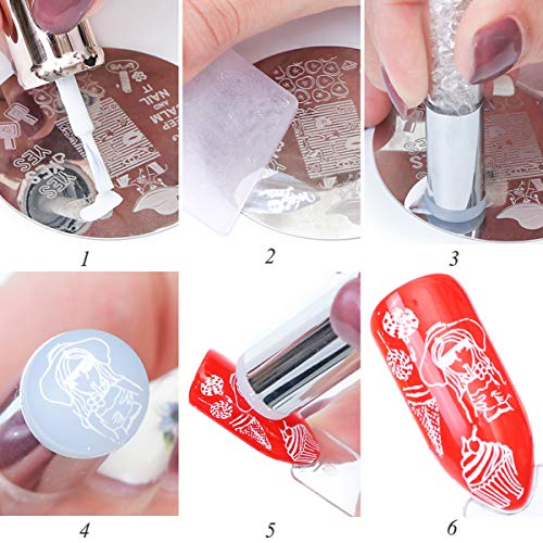 Dancepandas Stampini Stencil Unghie 7PCS Nail Art