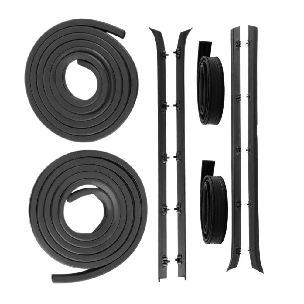 Jhshhpmec Onecolor Door Window Run Sweep Felts Weatherstrip Seals 8 Piece Set Compatible With K1500 K2500 K3500 V1500 V2500 V3500 1987-1991
