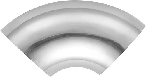 Miniatura 3 de HTHomeprod Paquete de 4 tubos de extensión de codo de conducto de 90 grados, tubo de acero inoxidable de 2.5 pulgadas, sistema de escape DIY,