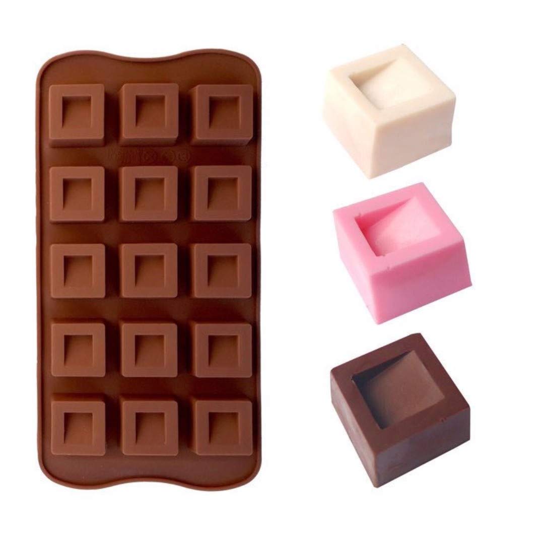 Jamboree Square 3D Cake Tools Mold Silicone Chocolate Mold Candy Maker Ice Tray Jelly Moulds(Pack of 1) (Square 3D)