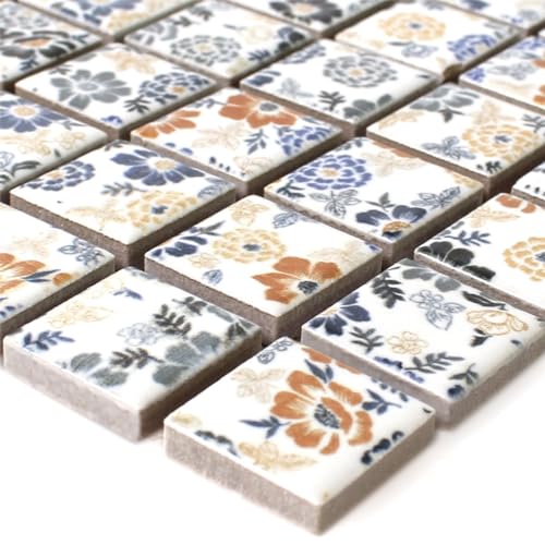 Keramik Mosaik Fliesen Matt Weiß Wand Mosaikfliesen Vintage Retro Fliesenspiegel