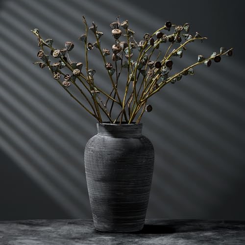 Large Ceramic Rustic Vase,10 inch Minimalist Decorative Farmhouse...