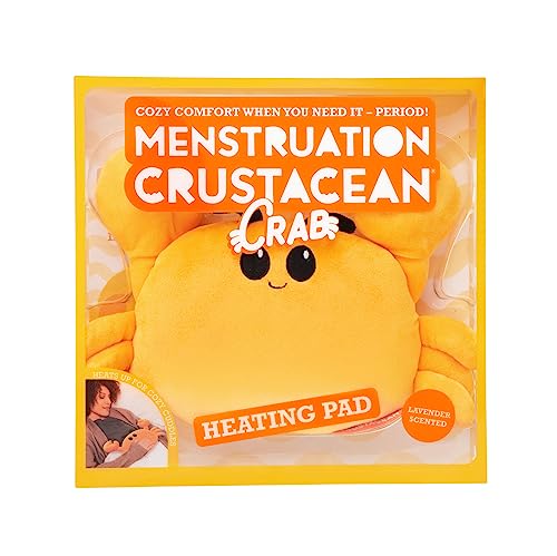 Image of Menstruation Crustacean Crab by Relatable, Microwavable Heating Pad for Period Cramps, Easter Basket Stuffer Plushie, Easter Gift Ideas for Teens and Women, Includes 1 Lavender Scented Heating Pad