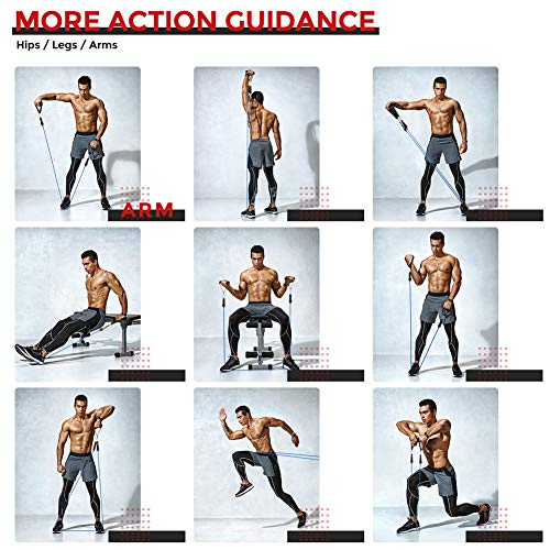Renoj Resistance Bands, Resistances Bands Set for Exercise Bands 100LBS - Thumbnail 6