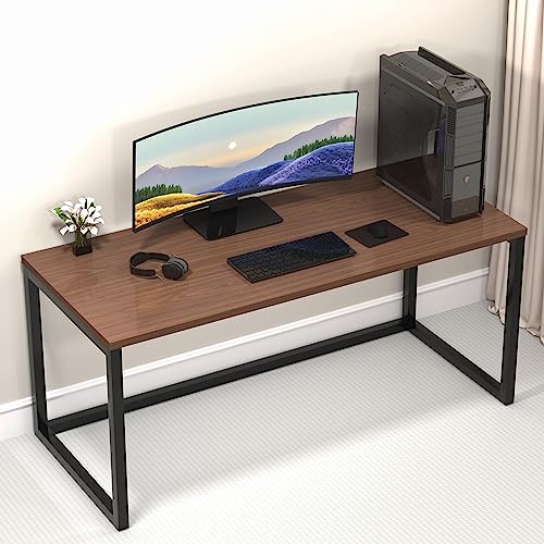Image of Honey Touch Lizon Metal & Wood Workstation Desk | 1200mm x 600mm Top Size | 122 x 61 x 73 cm (L x W x H) | Modern Computer Table for Home Office & Work from Home | Heavy Duty Study Desk