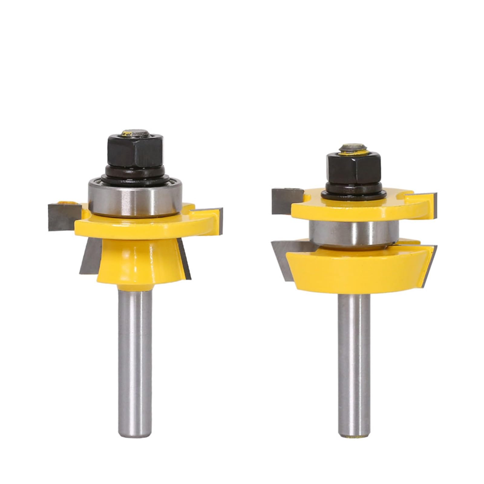 2 piezas de riel y amperio;Stile Router Bit Set - Shaker 8 "Vástago Puerta Cuchillo Cortador de carpintería Cortador de espiga for herramientas de carpintería