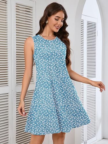 Image of Heymoments Women Sleeveless Summer Beach Dresses with Pockets
