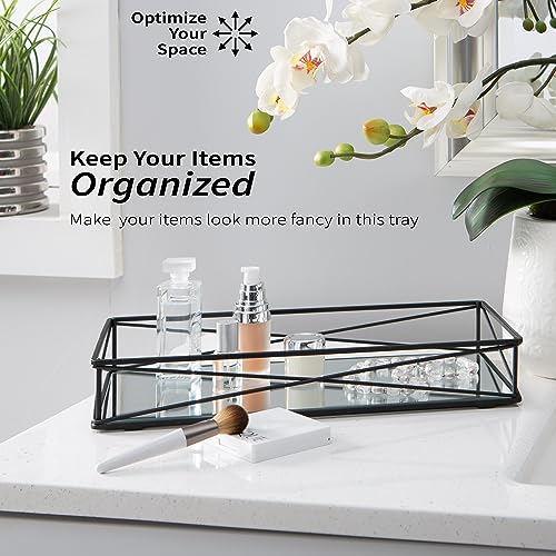 Home Details Tank Matte Black, for Perfume, Jewelry, Toiletries, Bathroom, Coffee Table, Decor Vanity Tray by Home Details - Image 4