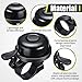 Datanly 20 Pcs Bike Bells Bulk Aluminum Loud Crisp Bicycle Bell Clear Sound Mountain Bike Accessories Easy Installation for Boys Girls Adults Kids, Black (Classic Style)