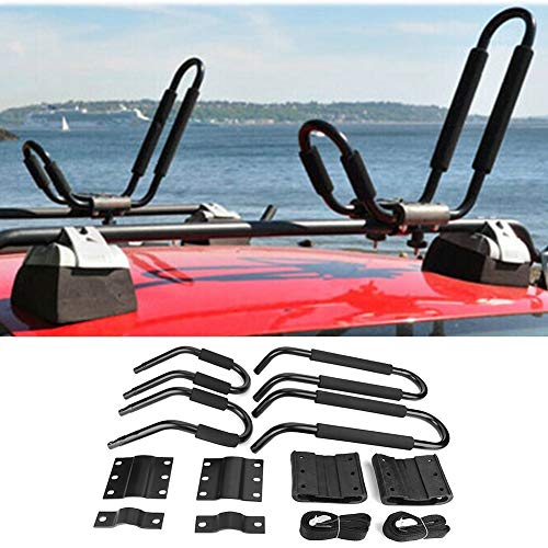 J Bar Kayak Rooftop Racks, Kayak Carrier Rack Set Kano Boot Surf Ski