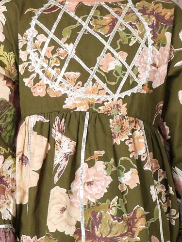 Image of superminis Girls Cotton Floral Printed Gotta Work Full Sleeves Kurti and Matching Sharara Ethnic Wear Set