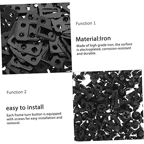 Image of 100pcs Picture Frame Hanger Hardware Kit Easy to Install Wall Hooks for Photos and Art Picture Hanging Screws for Home Decor