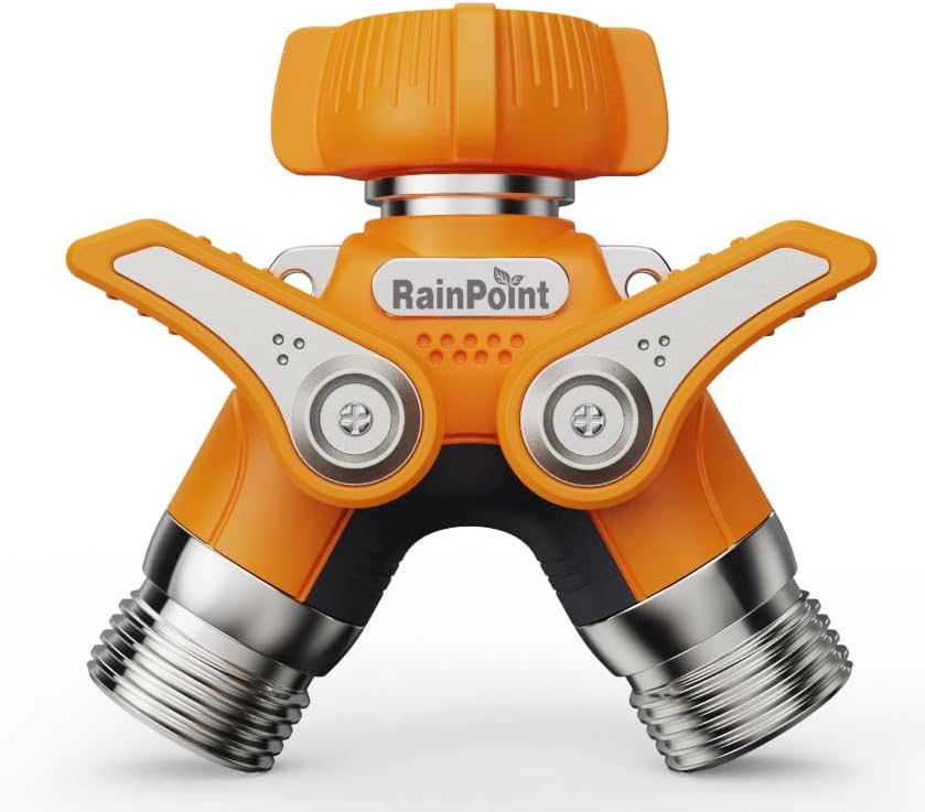 RAINPOINT Hose Splitter, Spigot Splitter,(Yellow Orange)