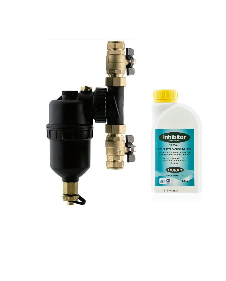 Agnetic Boiler Filter 22 Inline For Central Heating Inc Full Bore Valves With Etal Handle - View #2