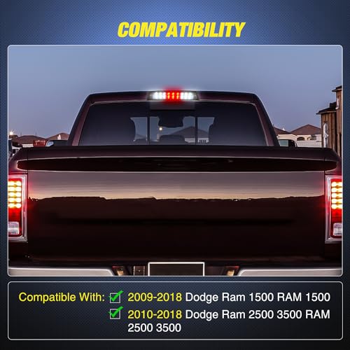 Image of Nilight Third Brake Light for Dodge Ram 1500 2500 2009-2017, 3500 10-17