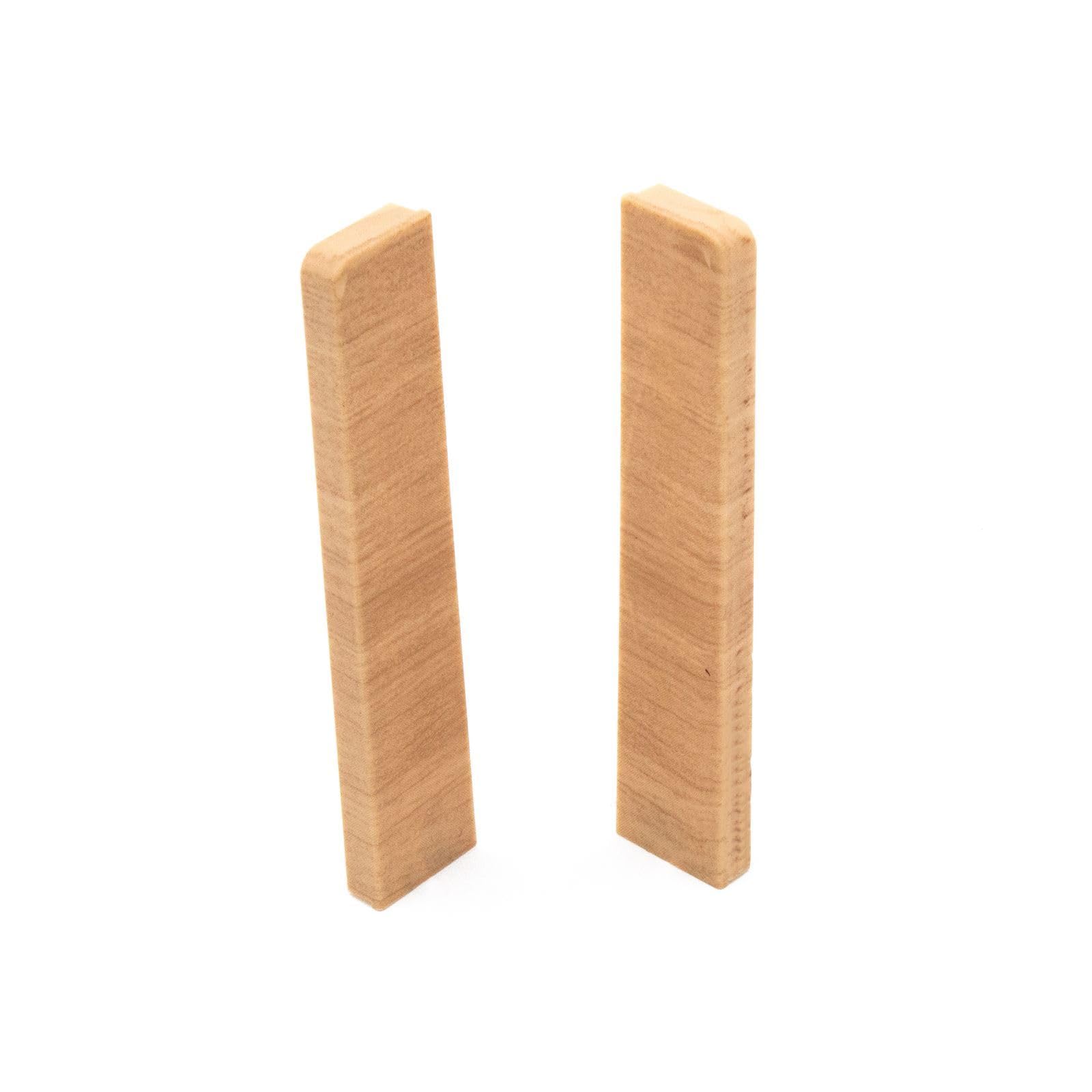 MasterLine Skirting Board End Caps (Pair) - Honey Amber